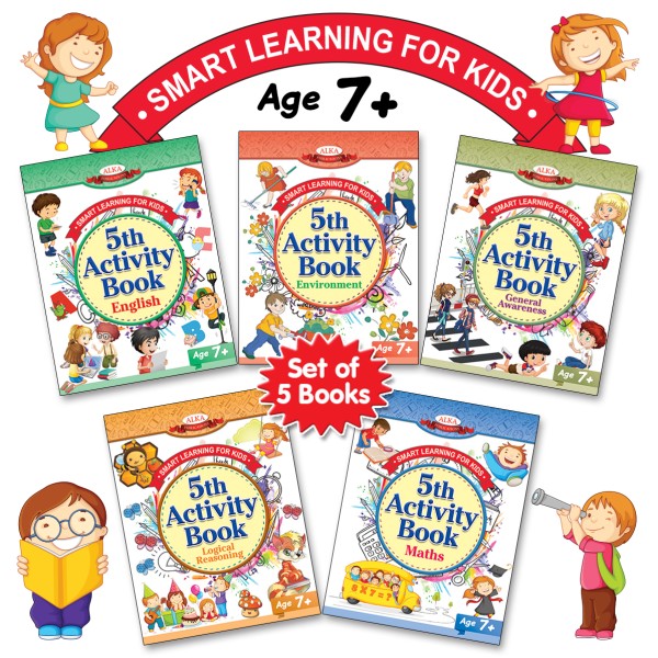 Smart Learning For Kids - 5th Activity Book Age 7+ - Set Of 5 Books